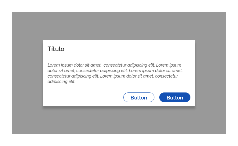 Modal Level Alert Padrão Digital de Governo